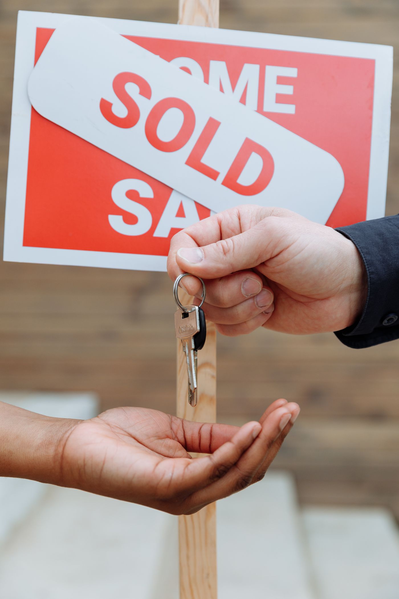 Keys handed over after a property sale