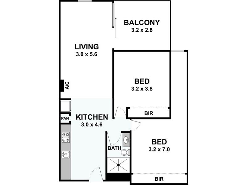 206/567 Glenferrie Road, HAWTHORN VIC 3122 — Floor plan