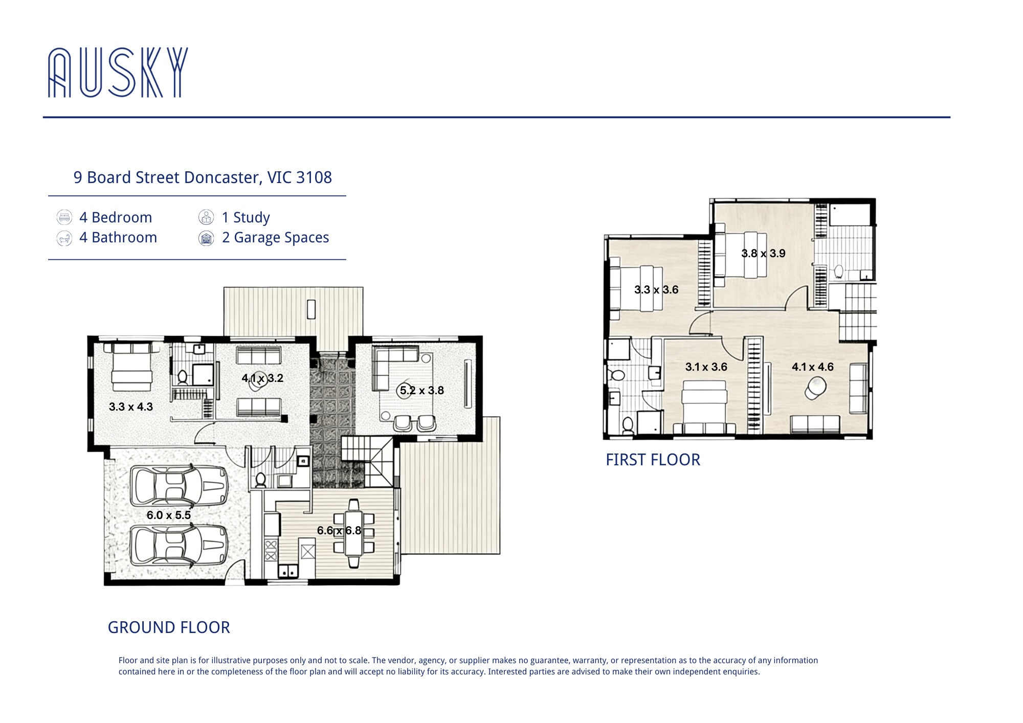 9 Board Street, Doncaster VIC 3108 — Floor plan