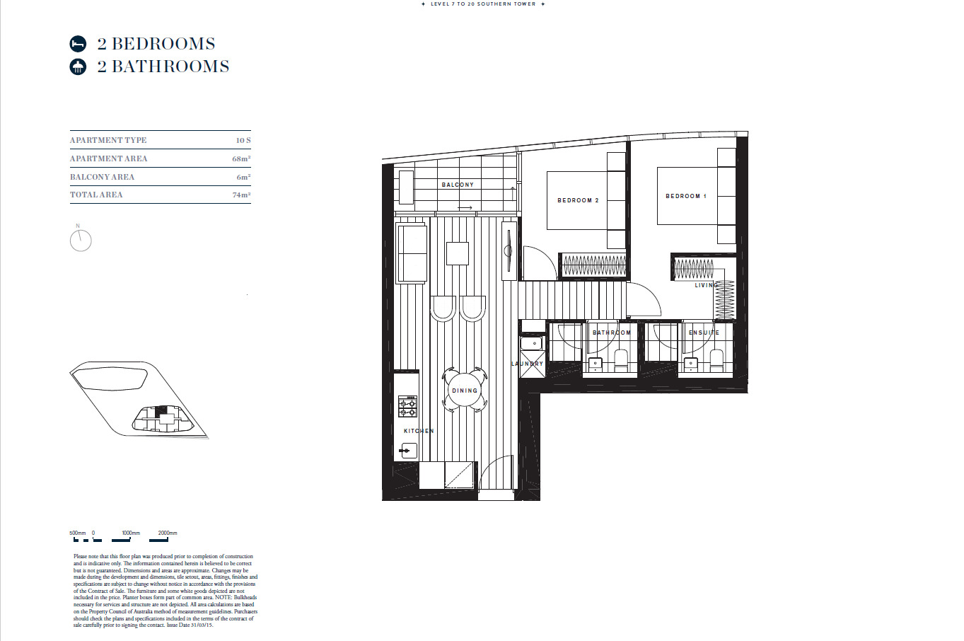 710S/883 Collins Street, Docklands VIC 3008 — Floor plan